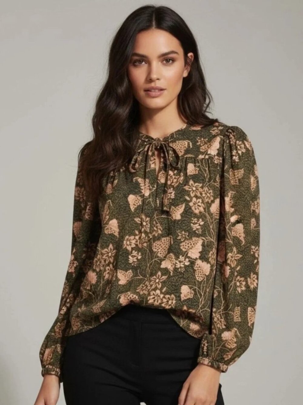 Ulla Johnson Tillie Blouse Balsam Green Floral - Size 8 NEW Fall